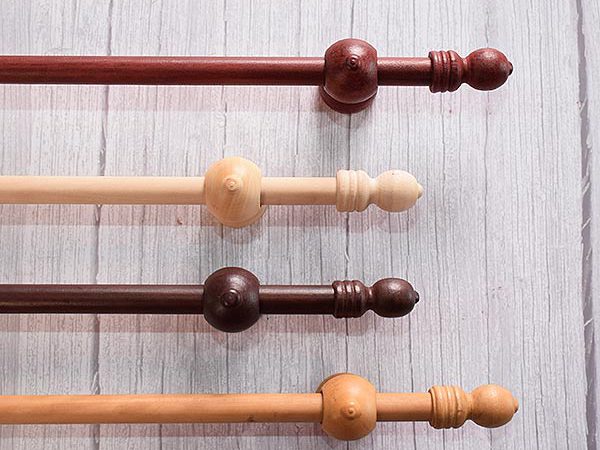 Barral De Madera Para Cortina En 14 Mm