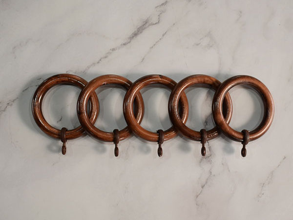 Argollas De Madera Para Cortinas En 34 Mm