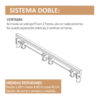 Cortinas Romanas Sistema A Cadena Plástica Doble x 2 mts - Image 2