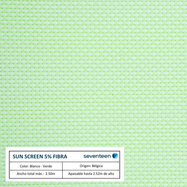Cortina Roller Sunscreen 5% Fibra