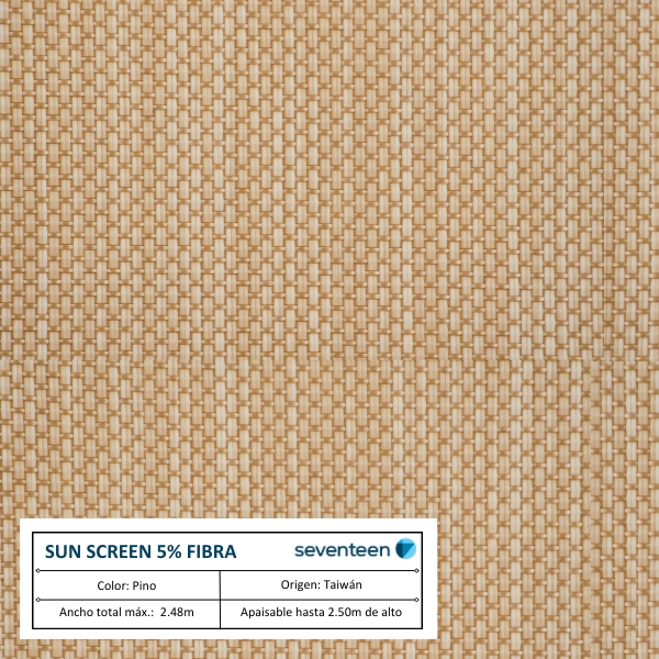 Cortina Roller Sunscreen 5% Fibra