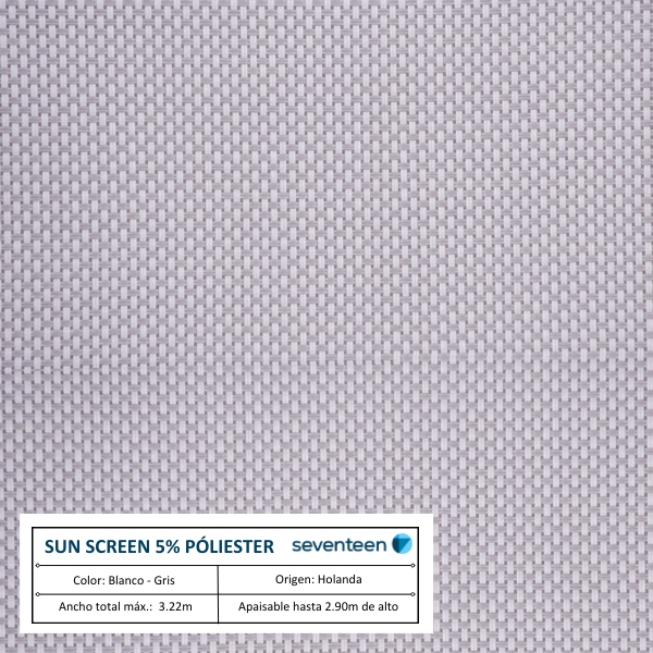 Cortina Roller Sunscreen 5% Poliéster