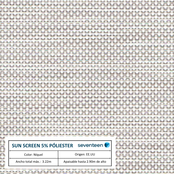 Cortina Roller Sunscreen 5% Deco Poliéster
