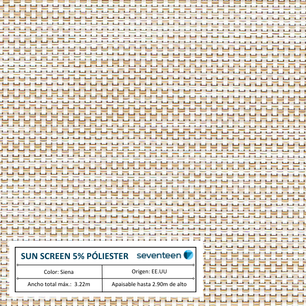 Cortina Roller Sunscreen 5% Deco Poliéster