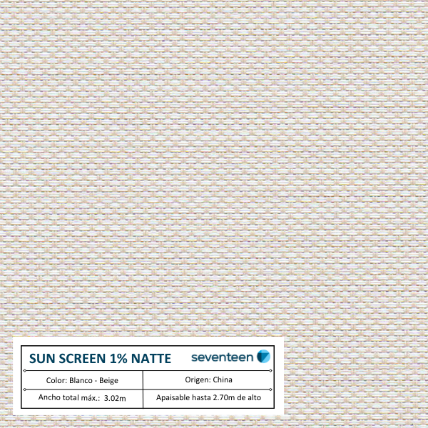 Cortina Roller Sunscreen 1% Natté