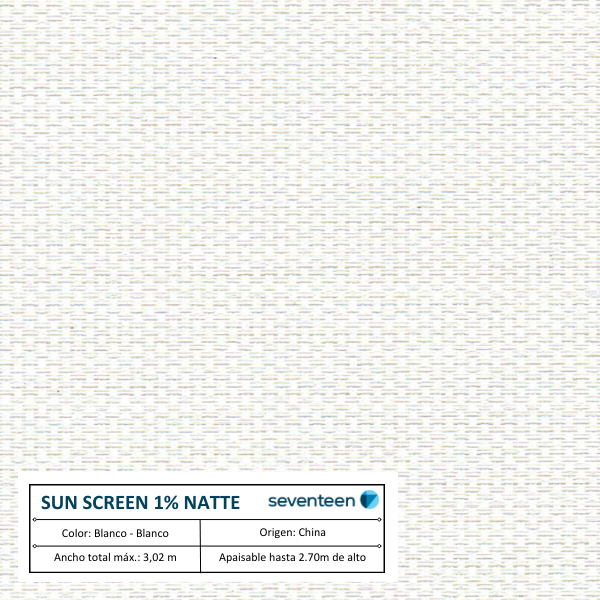 Cortina Roller Sunscreen 1% Natté