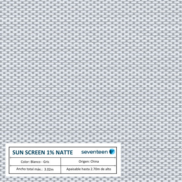 Cortina Roller Sunscreen 1% Natté